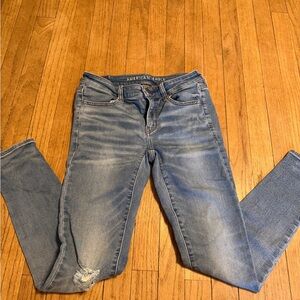 American Eagle Outfitters Women's Light Blue Skinny Jeans